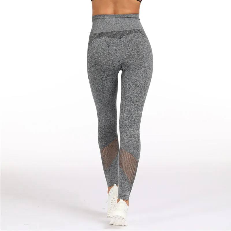 2 Piece Sports Yoga Sets Gym Fitness Athletic Pants Leggings Sportswear Seamless Long Sleep Top Set