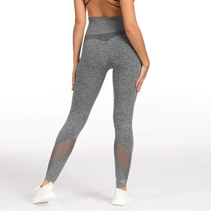 2 Piece Sports Yoga Sets Gym Fitness Athletic Pants Leggings Sportswear Seamless Long Sleep Top Set