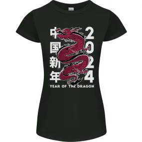 2024 Zodiac Chinese New Year of the Dragon Womens Petite Cut T-Shirt