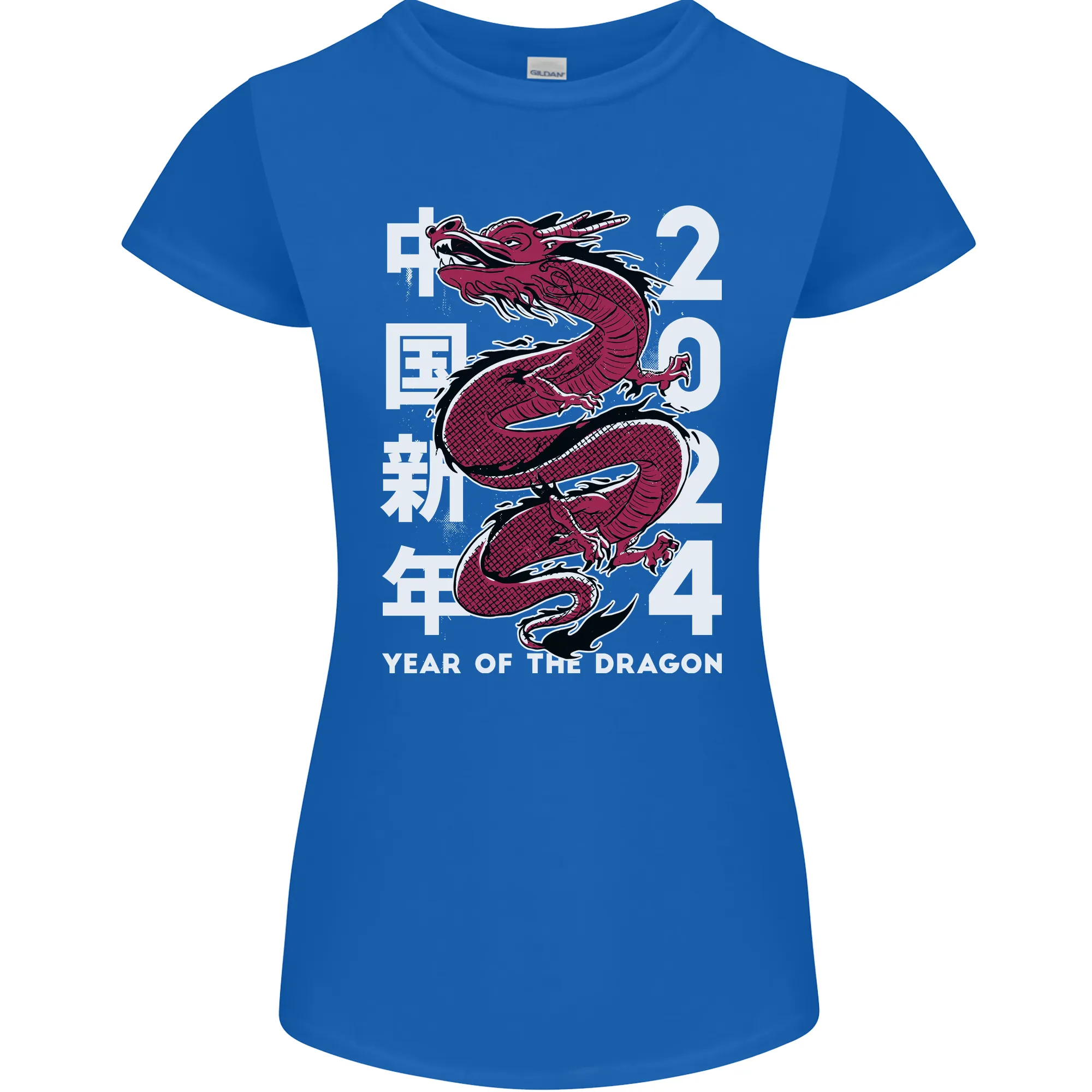2024 Zodiac Chinese New Year of the Dragon Womens Petite Cut T-Shirt
