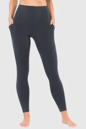 7/8 Sculpting High Waisted Pocket Legging Slate Grey