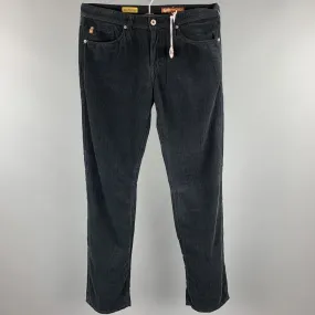 ADRIANO GOLDSCHMIED Size 32 Black Corduroy Jean Cut Casual Pants