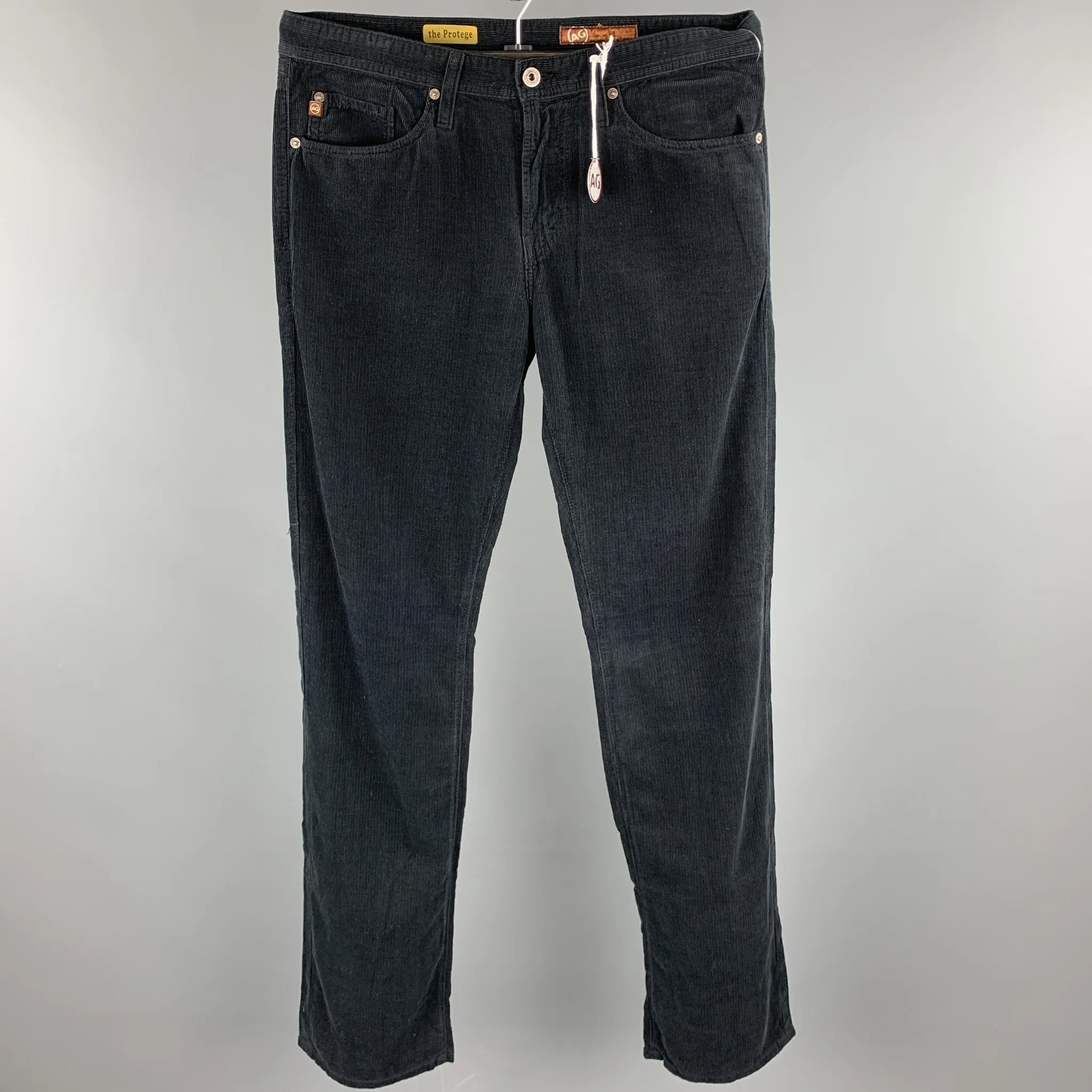 ADRIANO GOLDSCHMIED Size 32 Black Corduroy Jean Cut Casual Pants