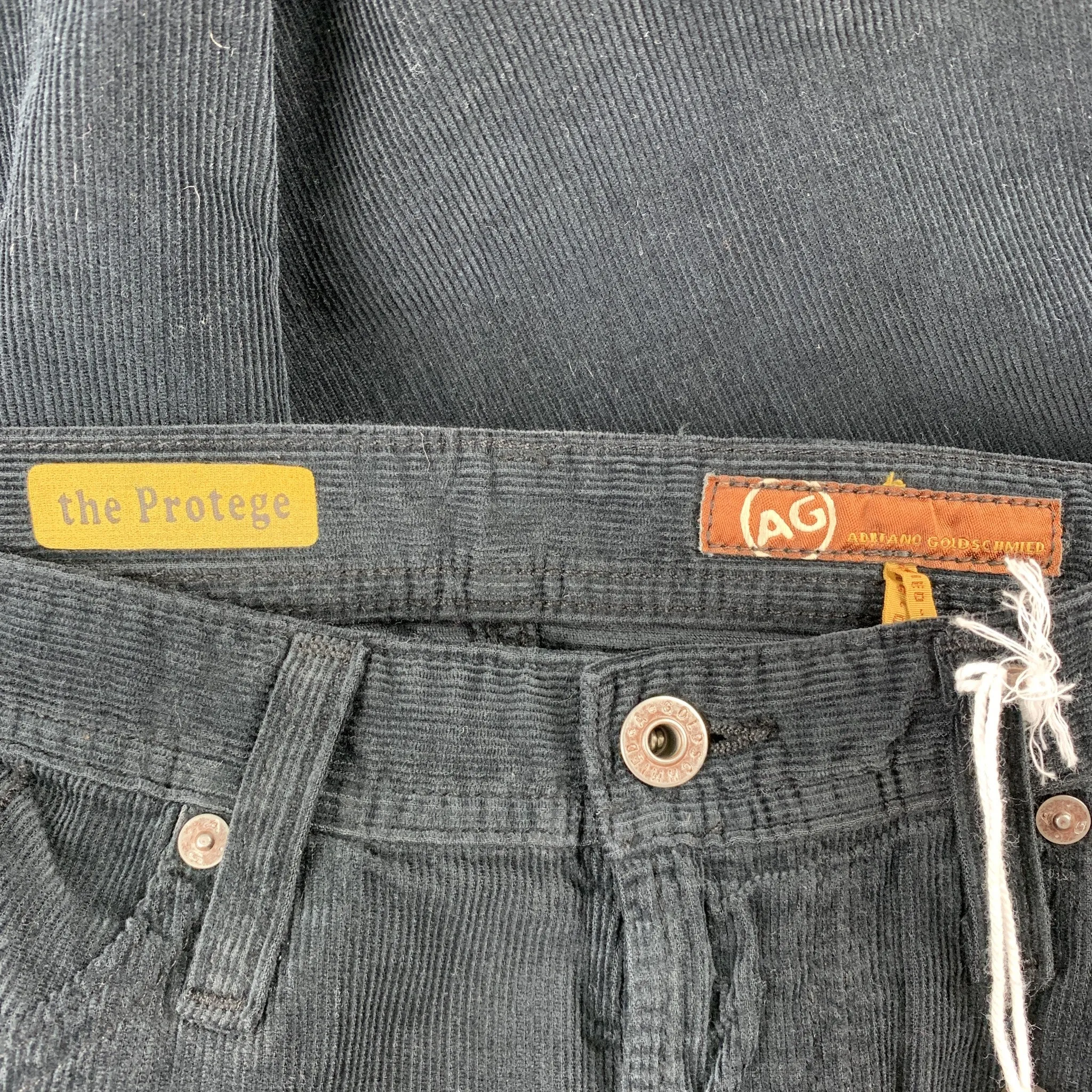 ADRIANO GOLDSCHMIED Size 32 Black Corduroy Jean Cut Casual Pants