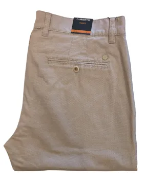 Alberto Lou-J 1919 Regular Fit Textured Cotton Chino Pants