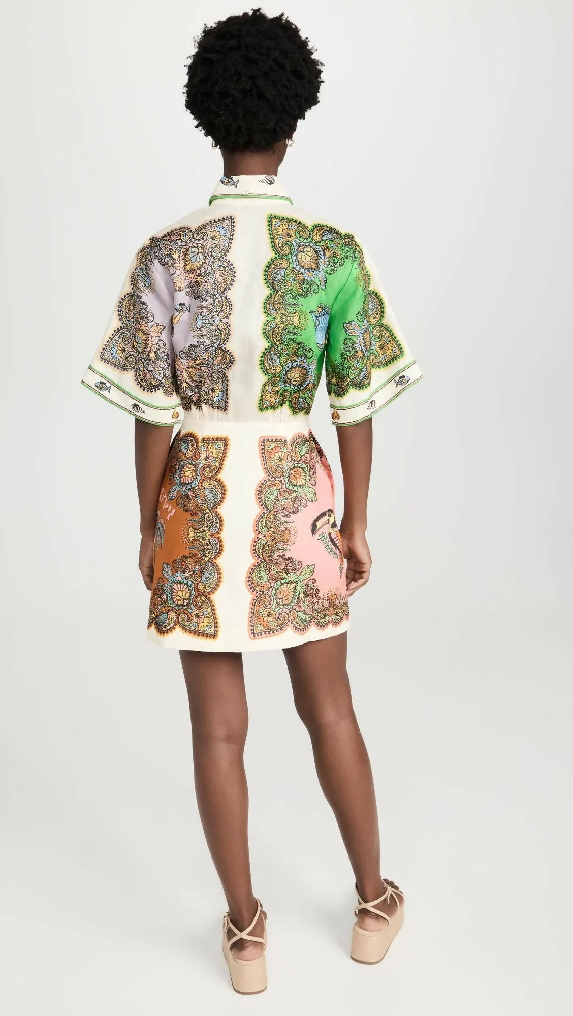 Alemais Trippy Troppo Mini Dress Multi Size AU 14