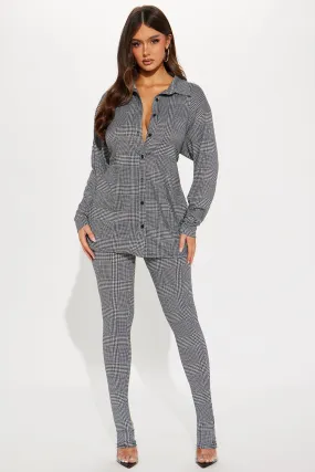 Alisha Stirrup Legging Set - Black/White