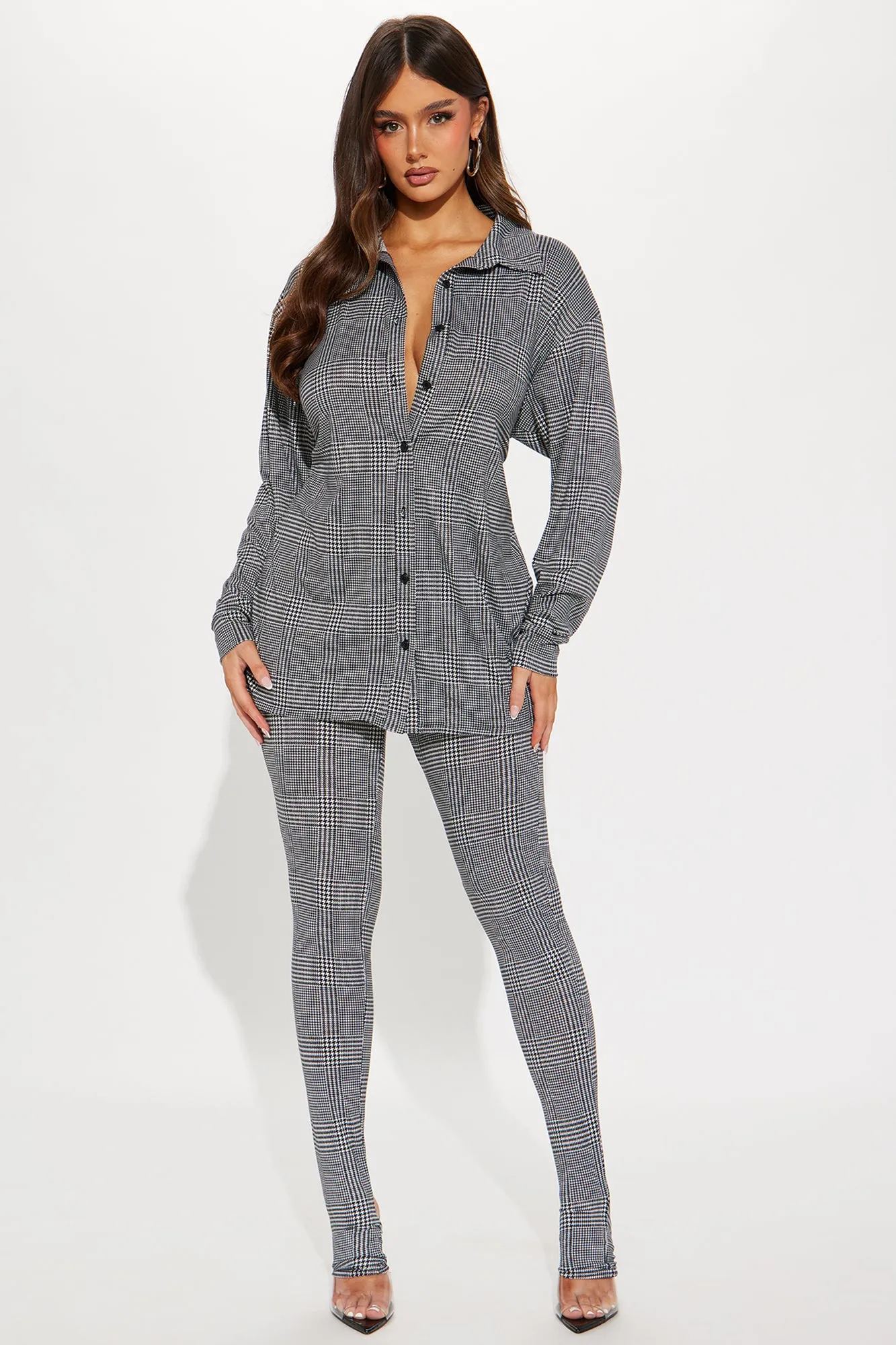 Alisha Stirrup Legging Set - Black/White