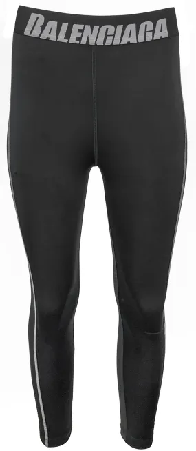 Balenciaga Logo Leggings in Black