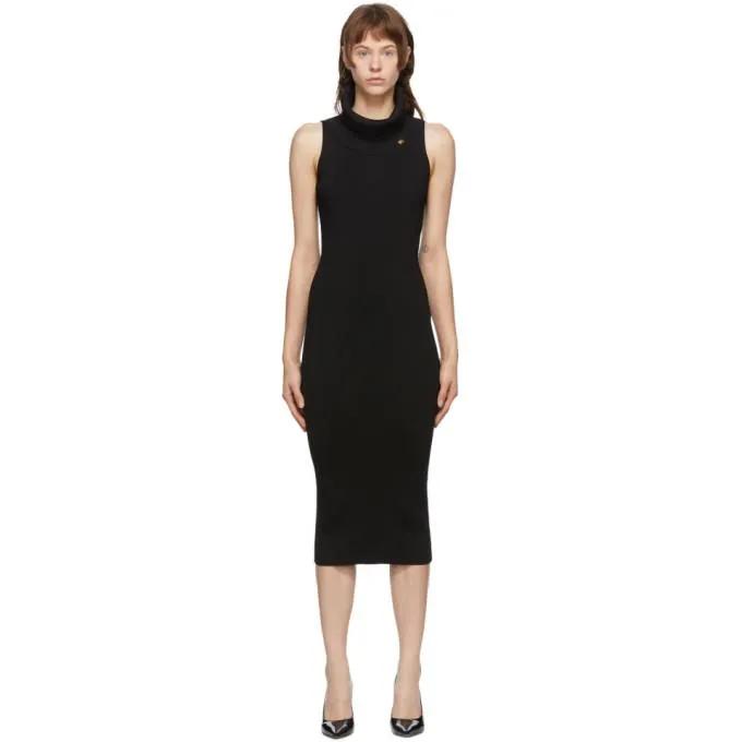 Balmain Black Rib Knit Dress