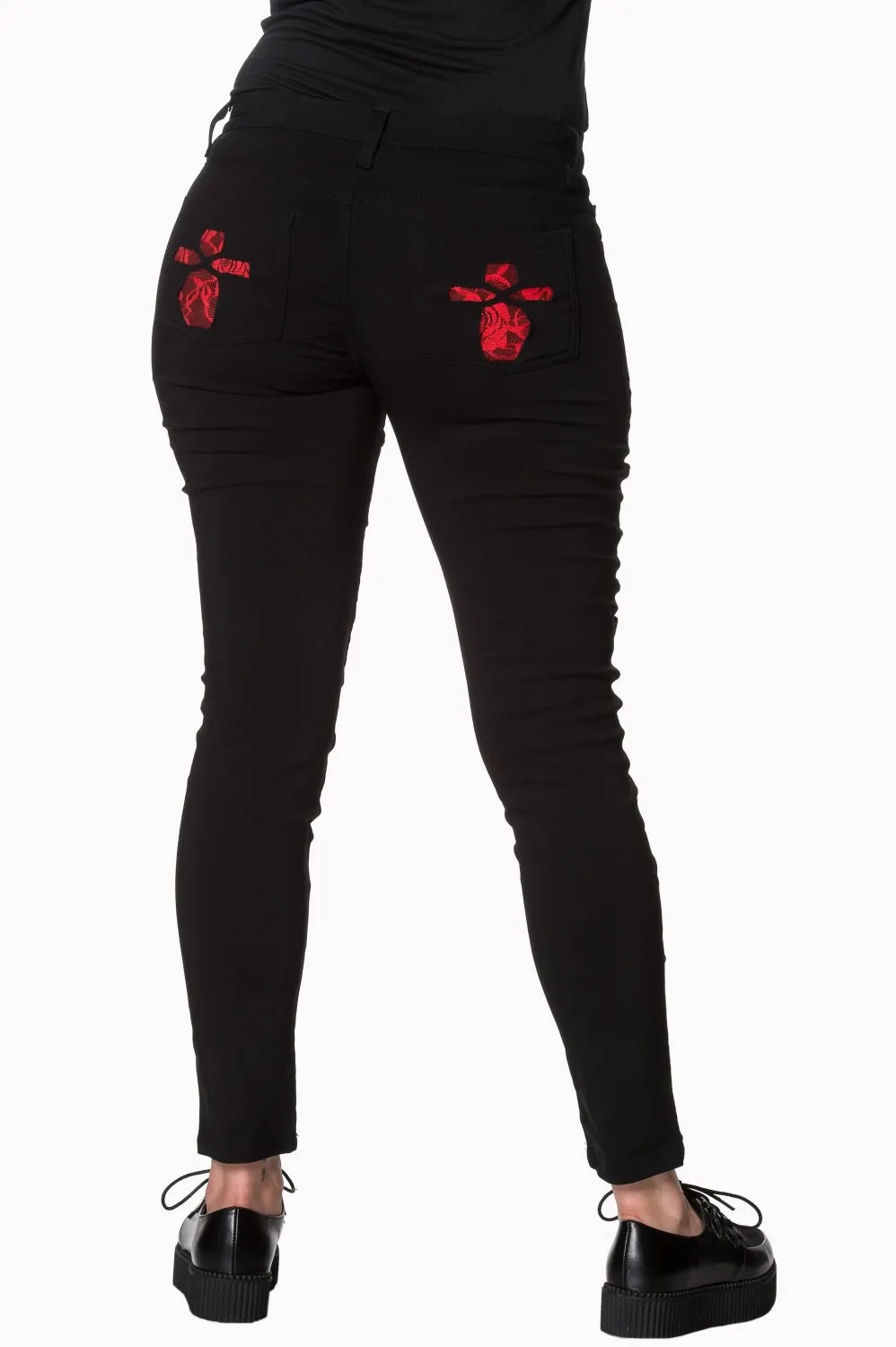 Banned Apparel - Raindrop Skull Leggings