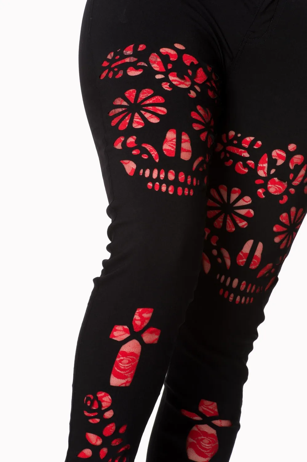 Banned Apparel - Raindrop Skull Leggings