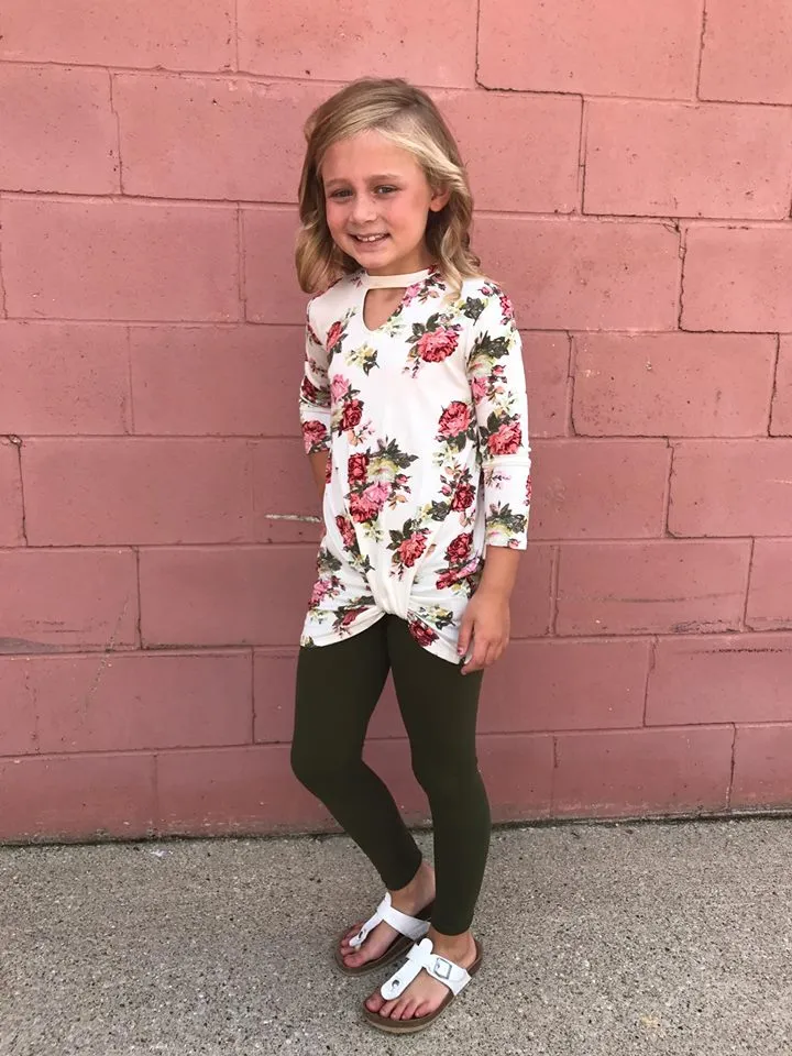 basic olive legging
