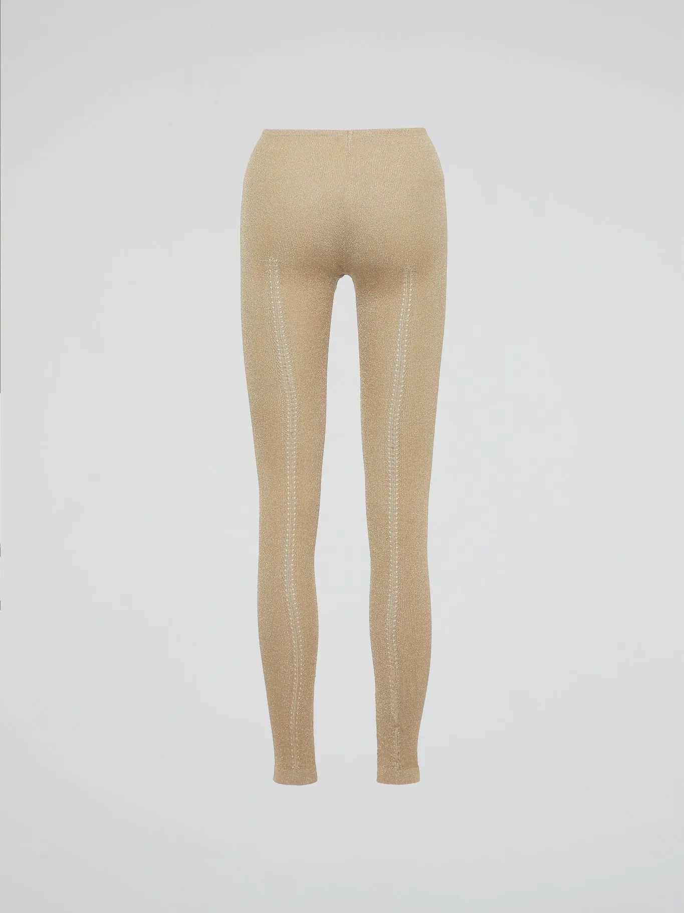 Beige Knitted Leggings