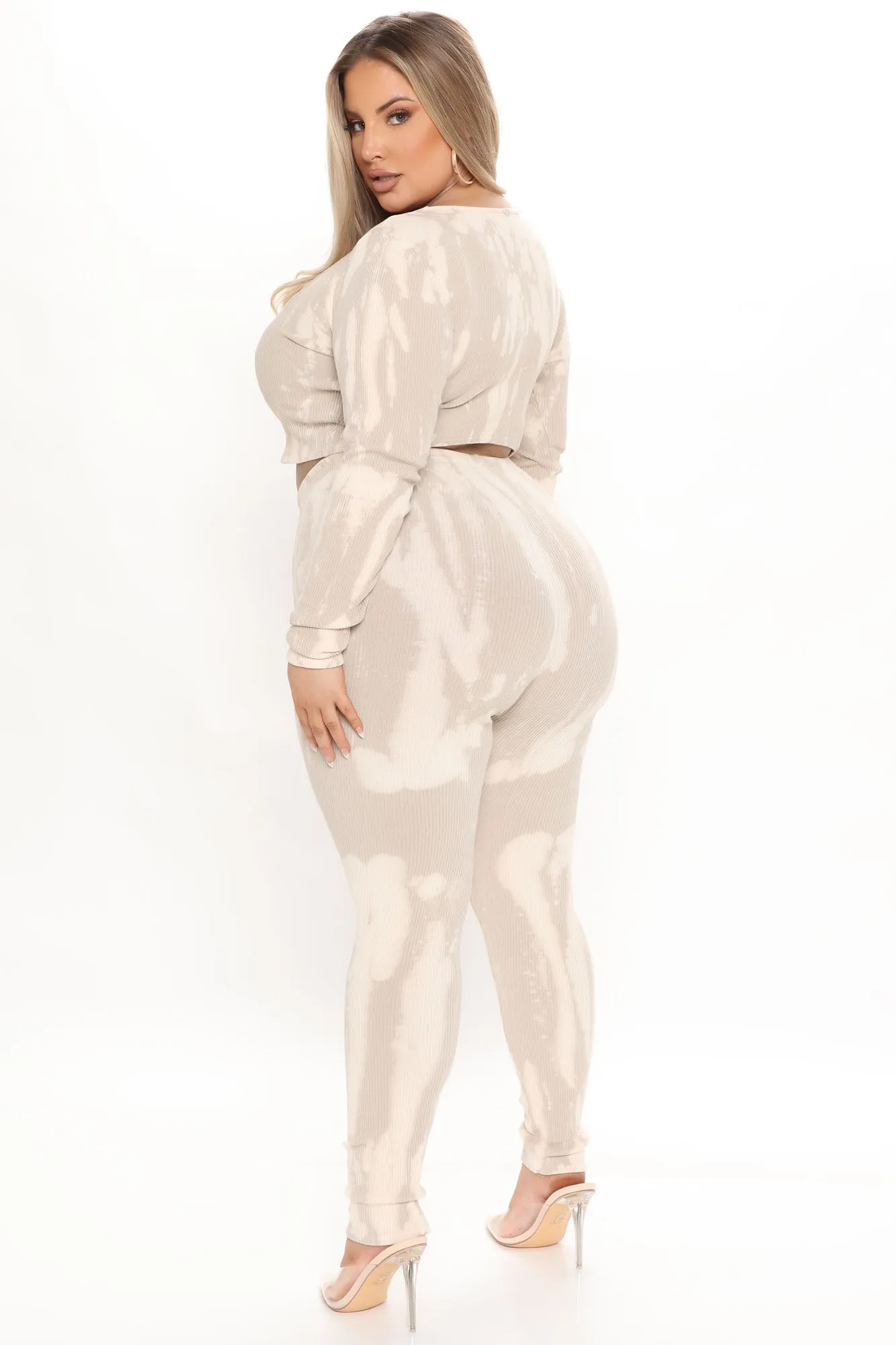 Best Of Both Worlds Legging Set - Taupe/combo