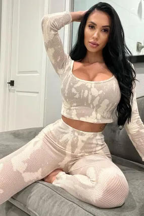 Best Of Both Worlds Legging Set - Taupe/combo