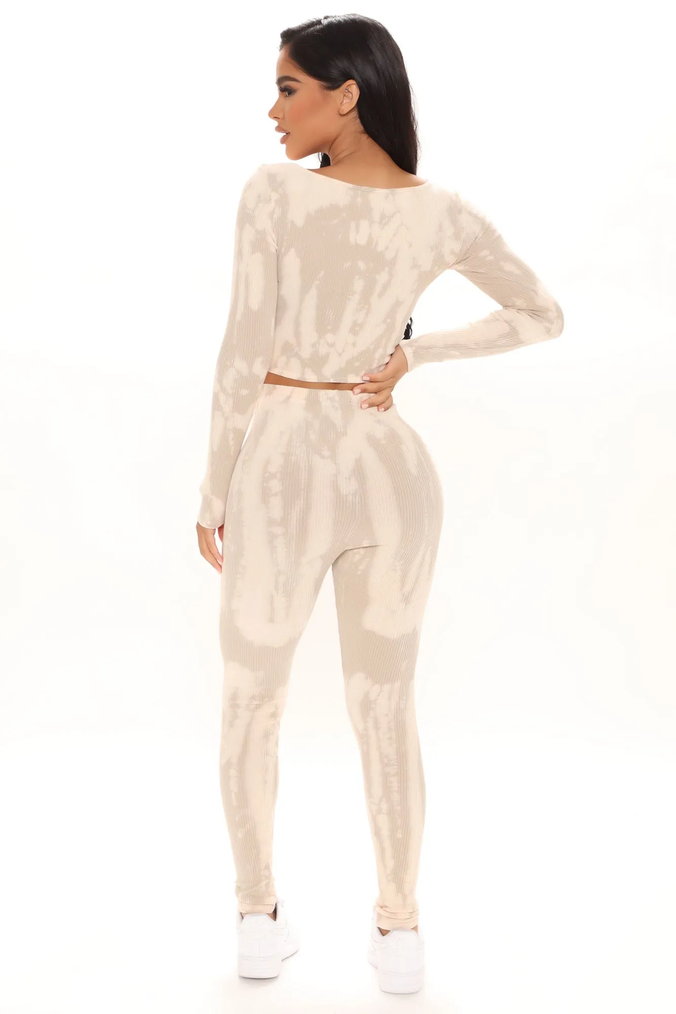 Best Of Both Worlds Legging Set - Taupe/combo