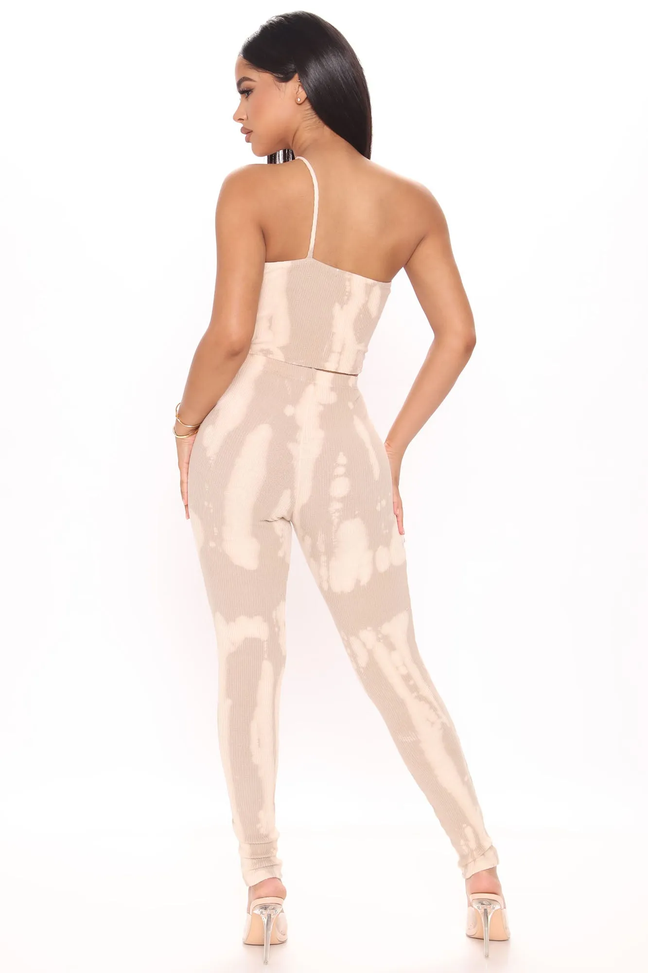 Better Try Again Legging Set - Taupe/combo