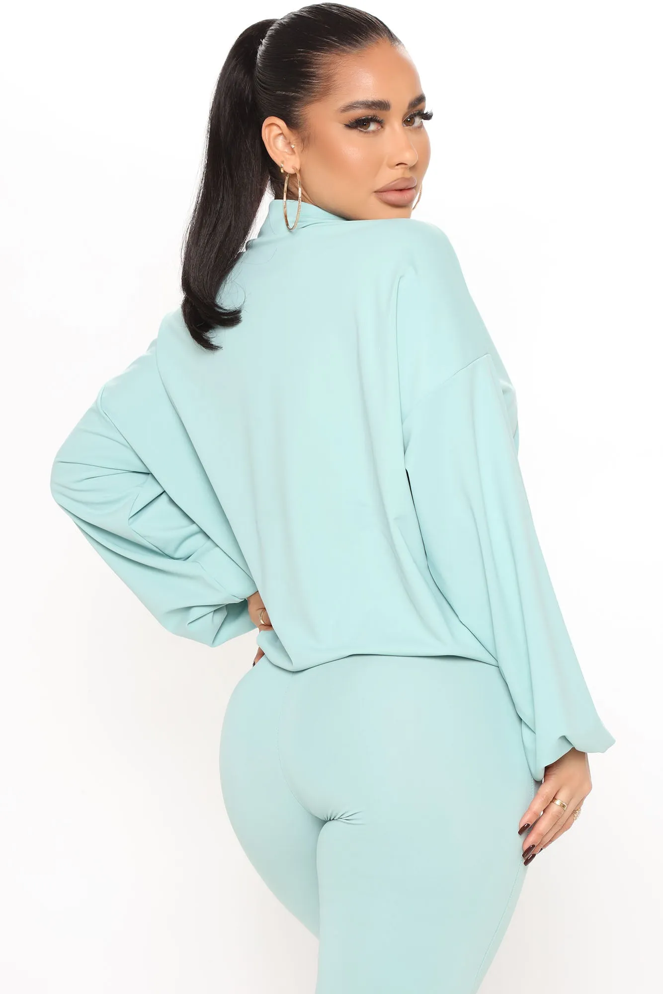 Between Me And You Legging Set - Light Blue