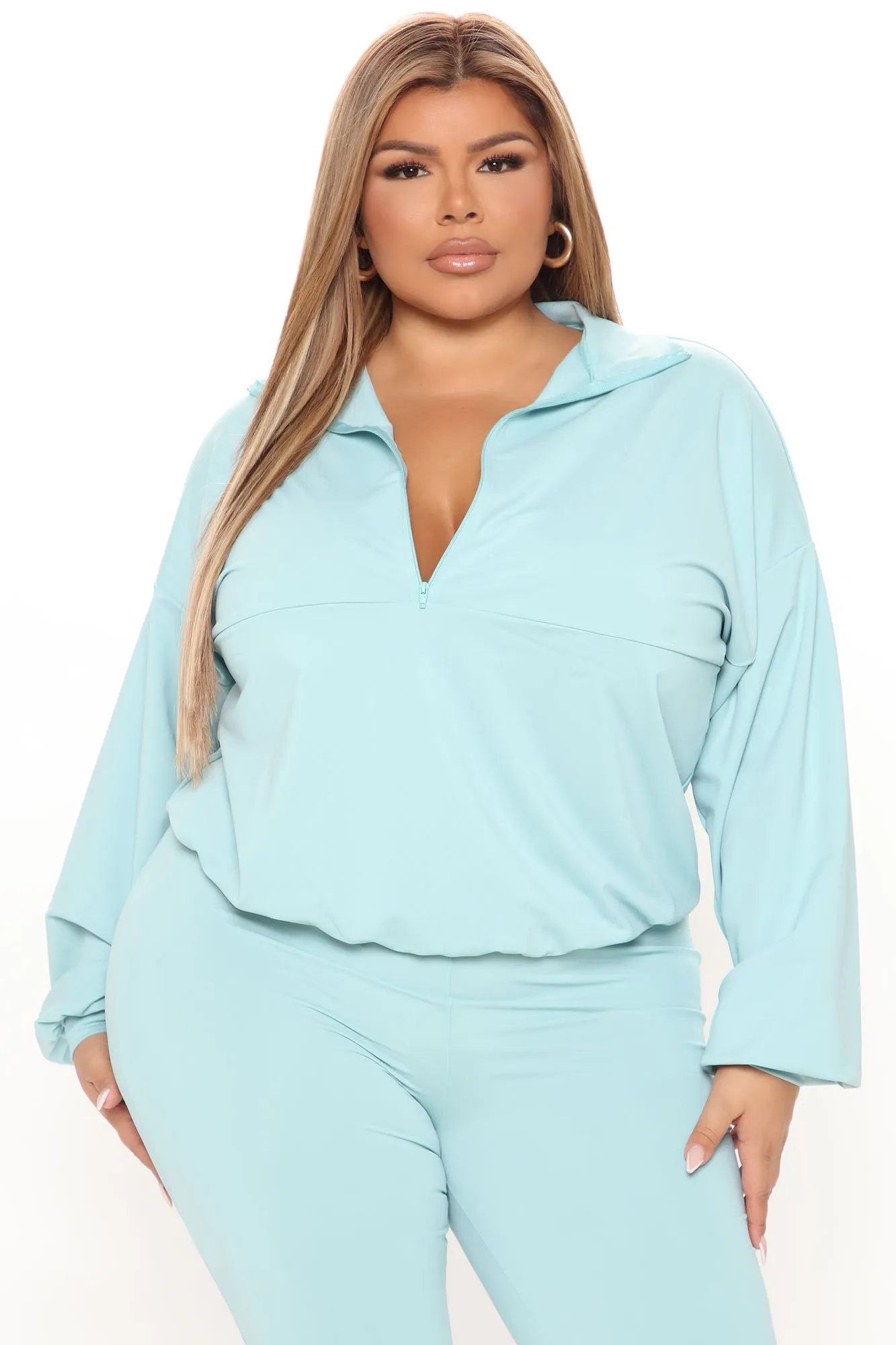 Between Me And You Legging Set - Light Blue