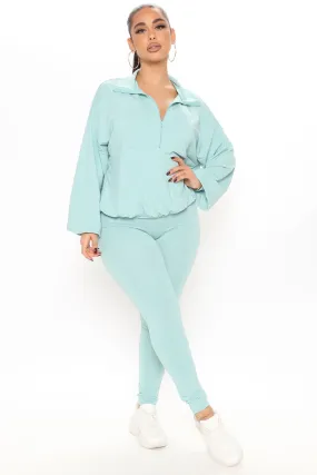 Between Me And You Legging Set - Light Blue