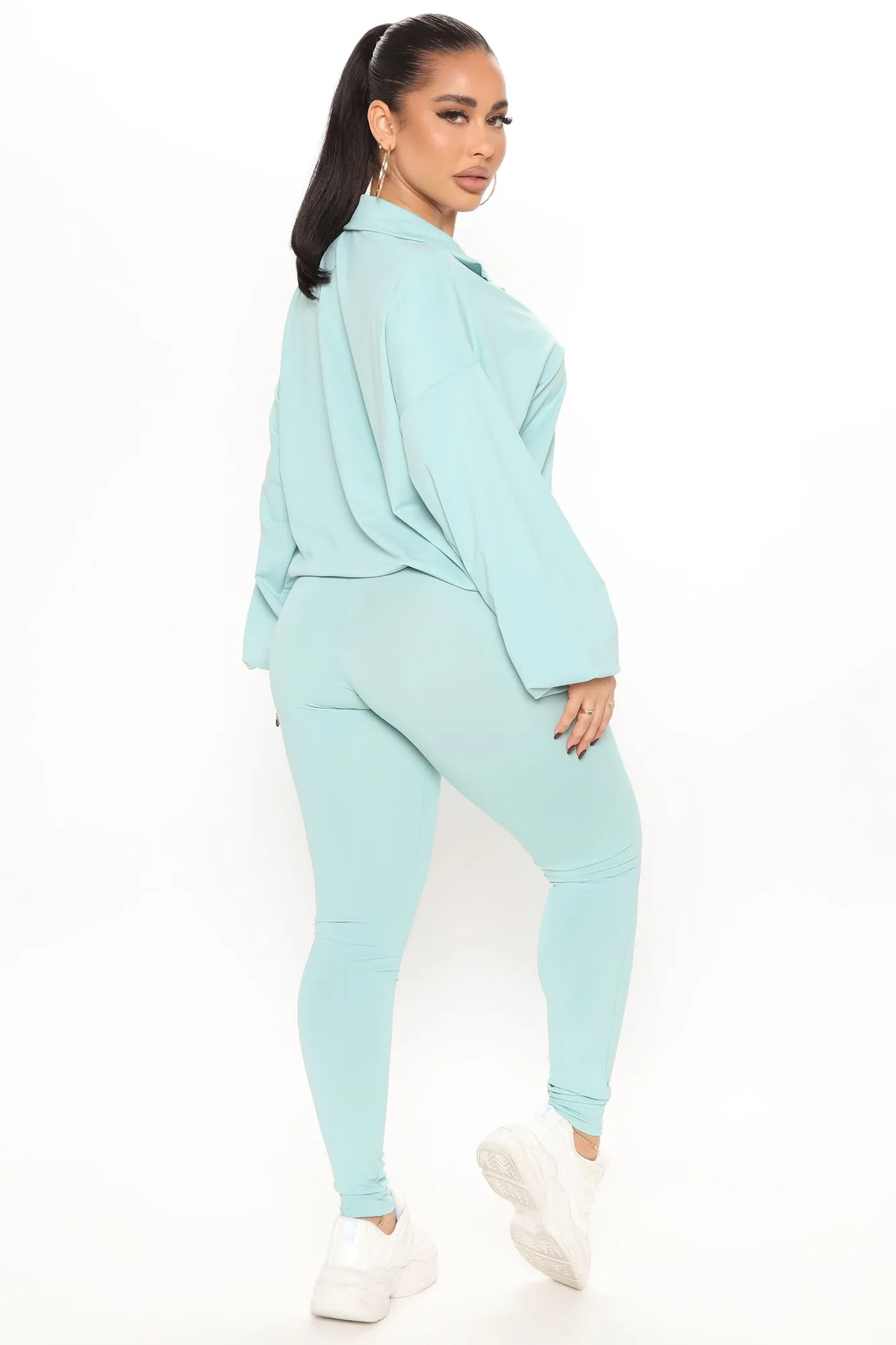 Between Me And You Legging Set - Light Blue