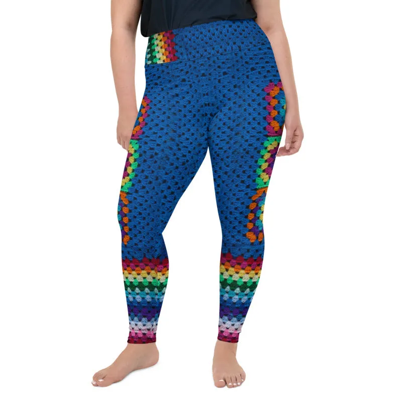 'Beulah' Crochet Print Granny Square Leggings