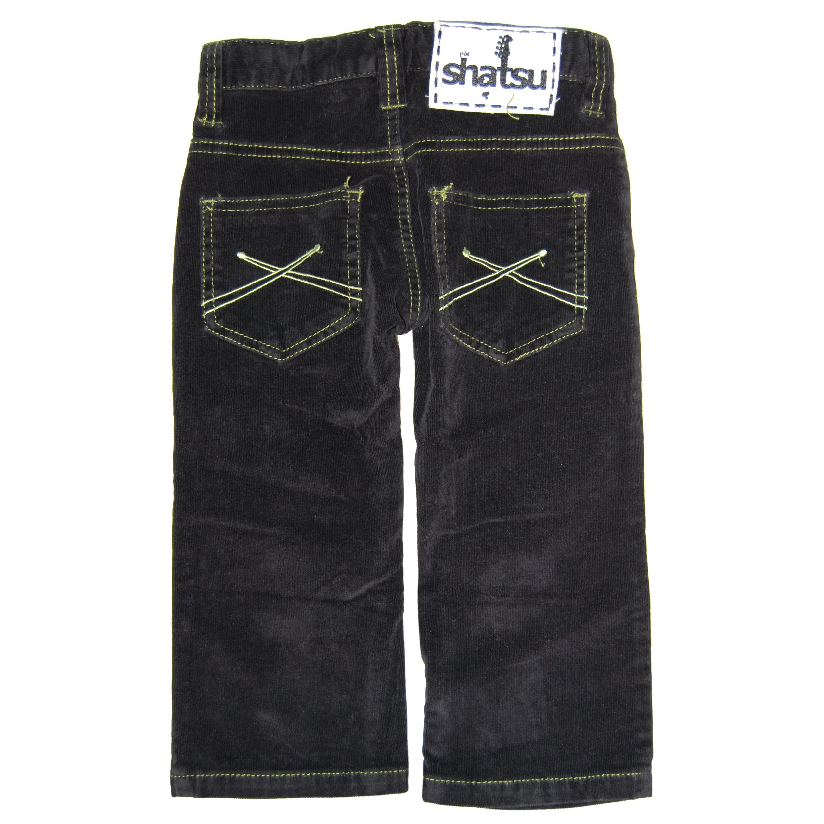 Black-Green Roy Corduroy Baby Jeans by: Mini Shatsu