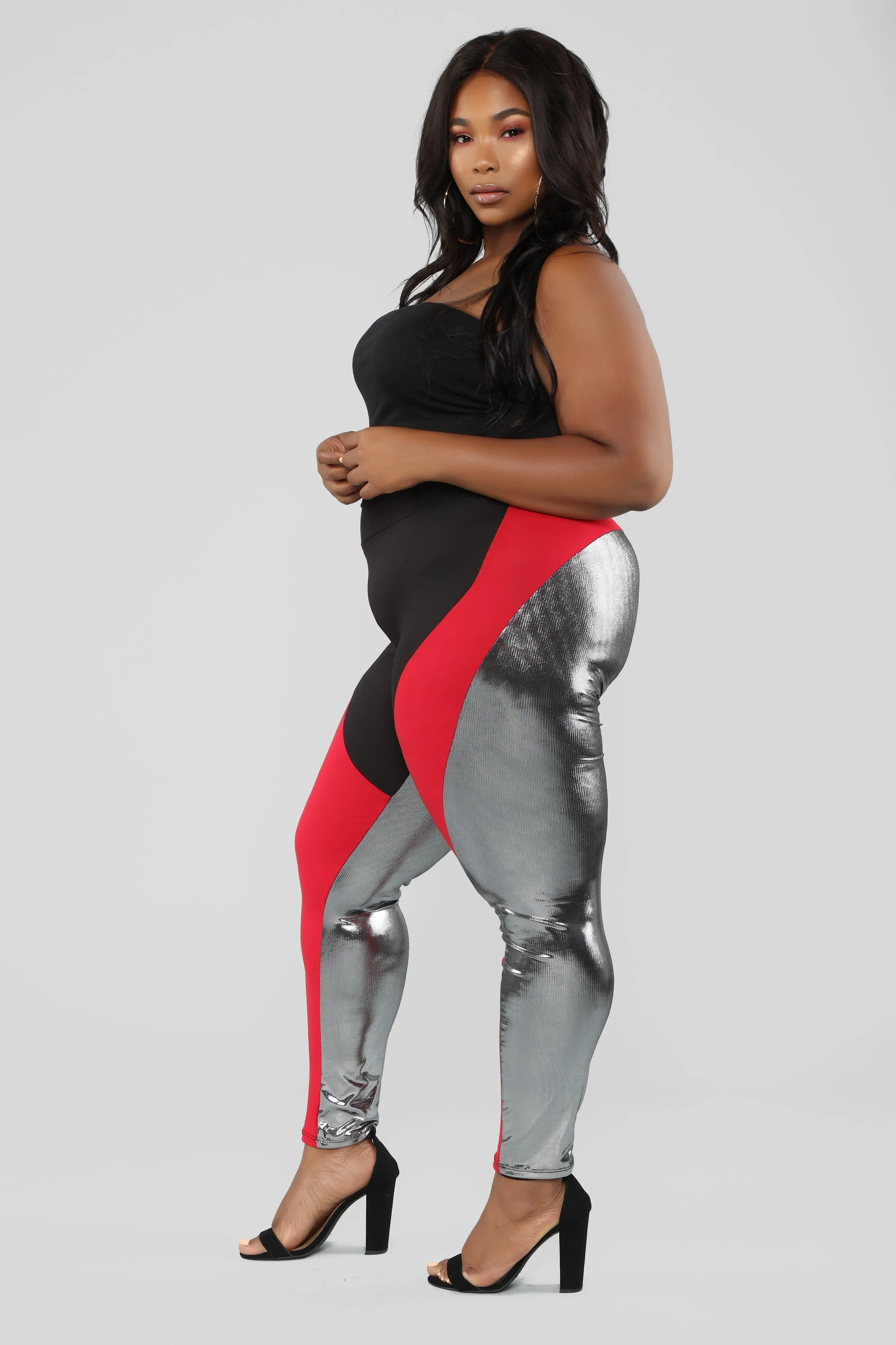 Blockin' Haters Leggings - Red
