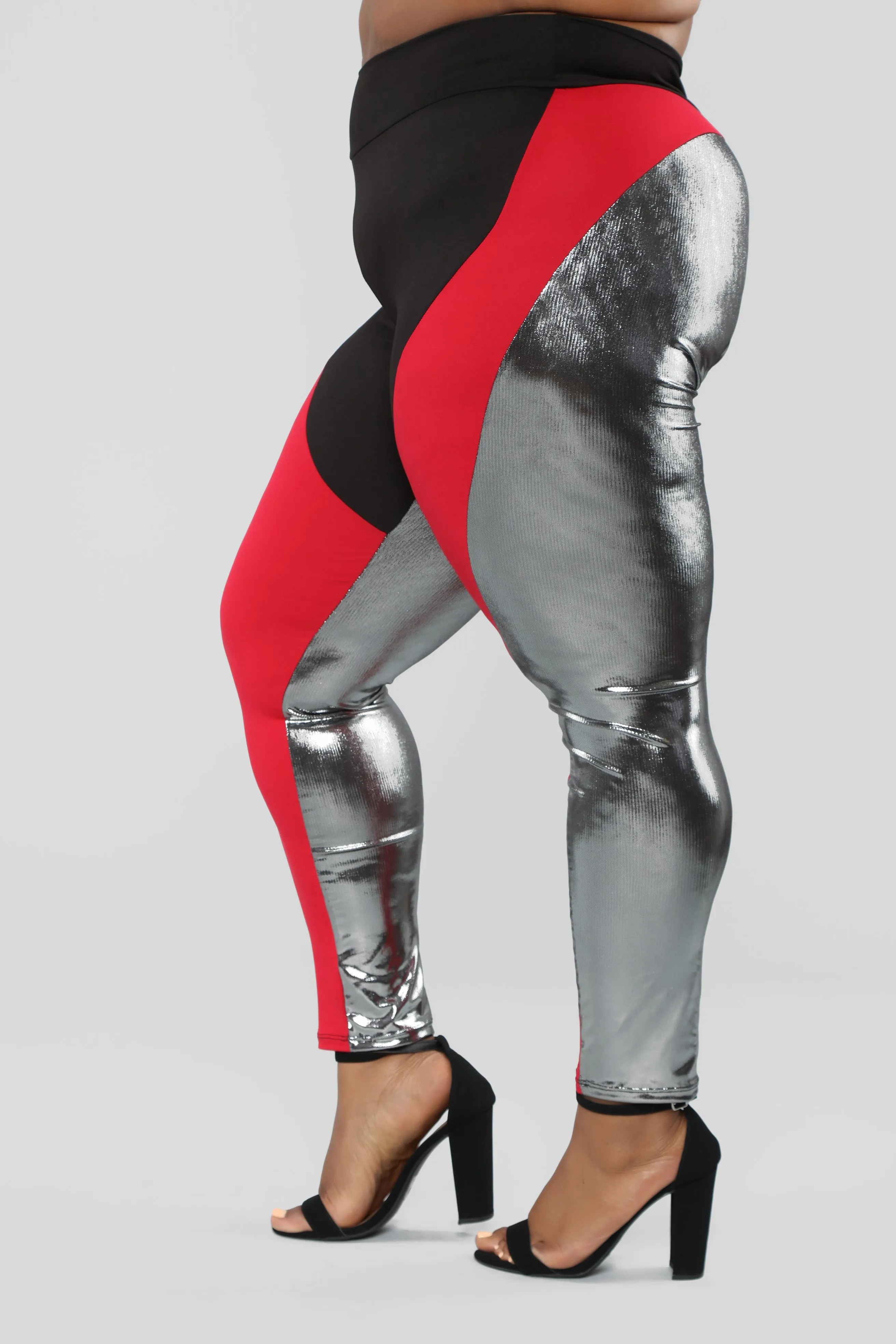 Blockin' Haters Leggings - Red