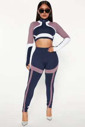 Blocking You Legging Set - Navy/combo