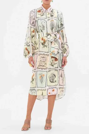 Camilla - Long Live Letterpress High Low Midi Shirt Dress