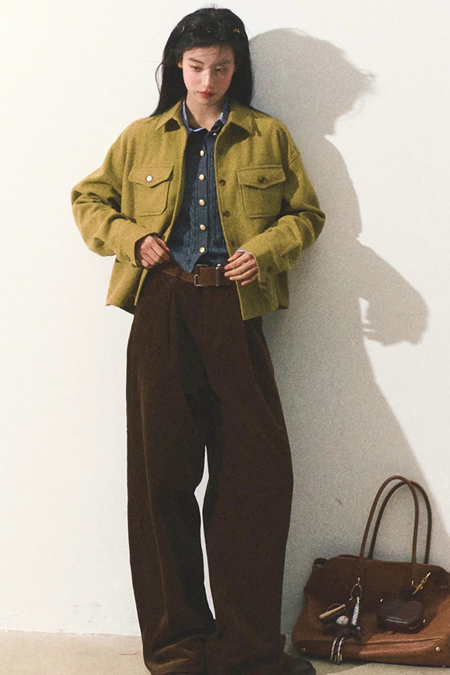 Casual Straight Corduroy Pants