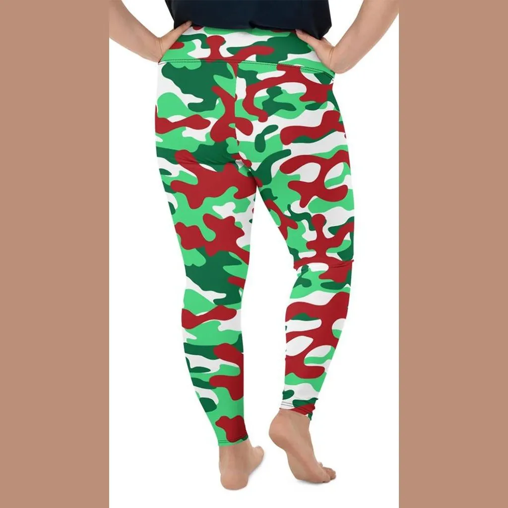 Christmas Camo Plus Size Leggings