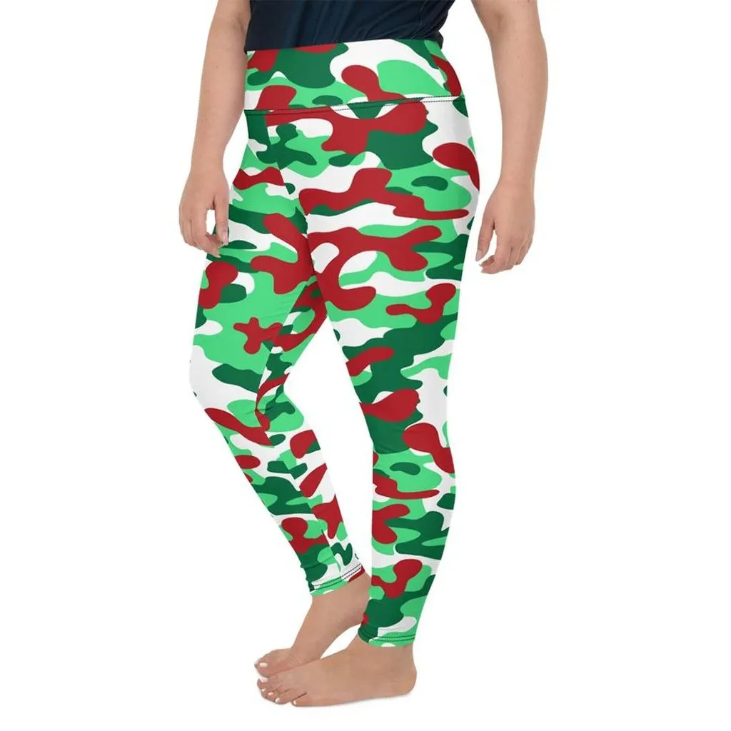 Christmas Camo Plus Size Leggings