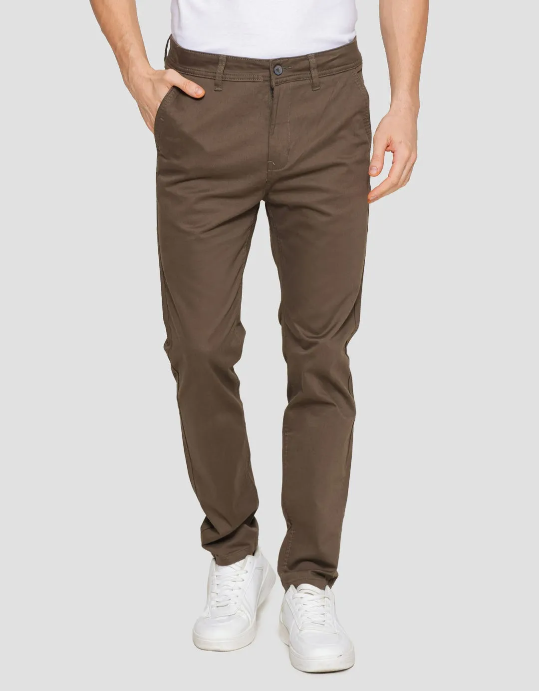 Cole Wove Slim Celana Chinos Pria