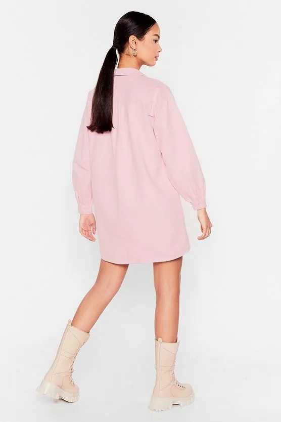Colorblock Denim Shirt Dress