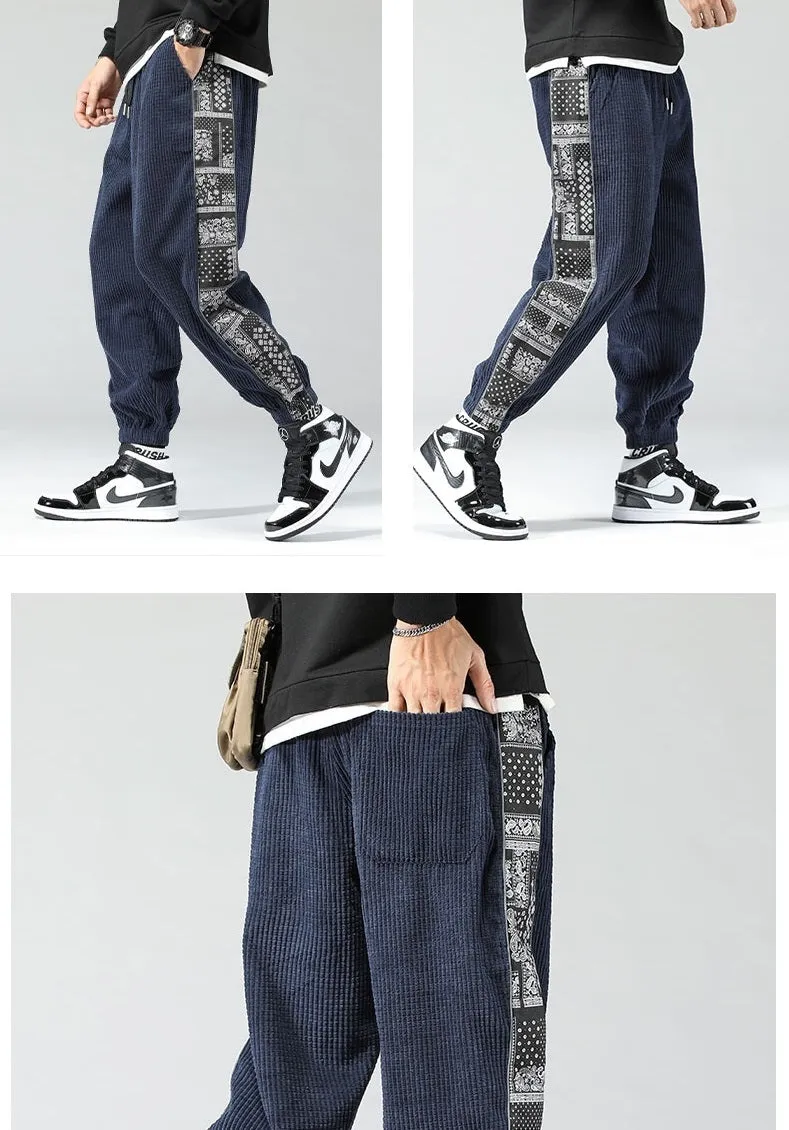 Corduroy Pants Paisley Stitch Pants