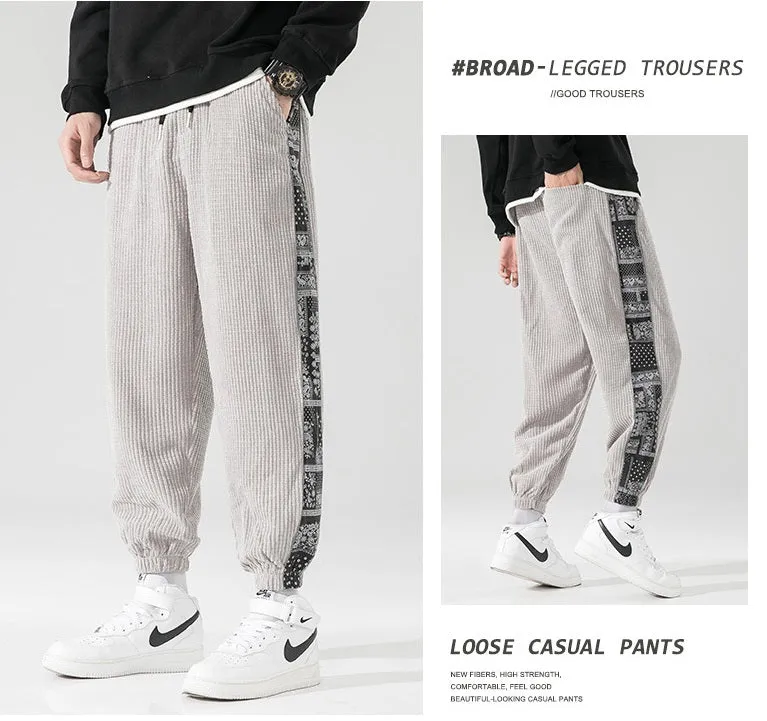 Corduroy Pants Paisley Stitch Pants