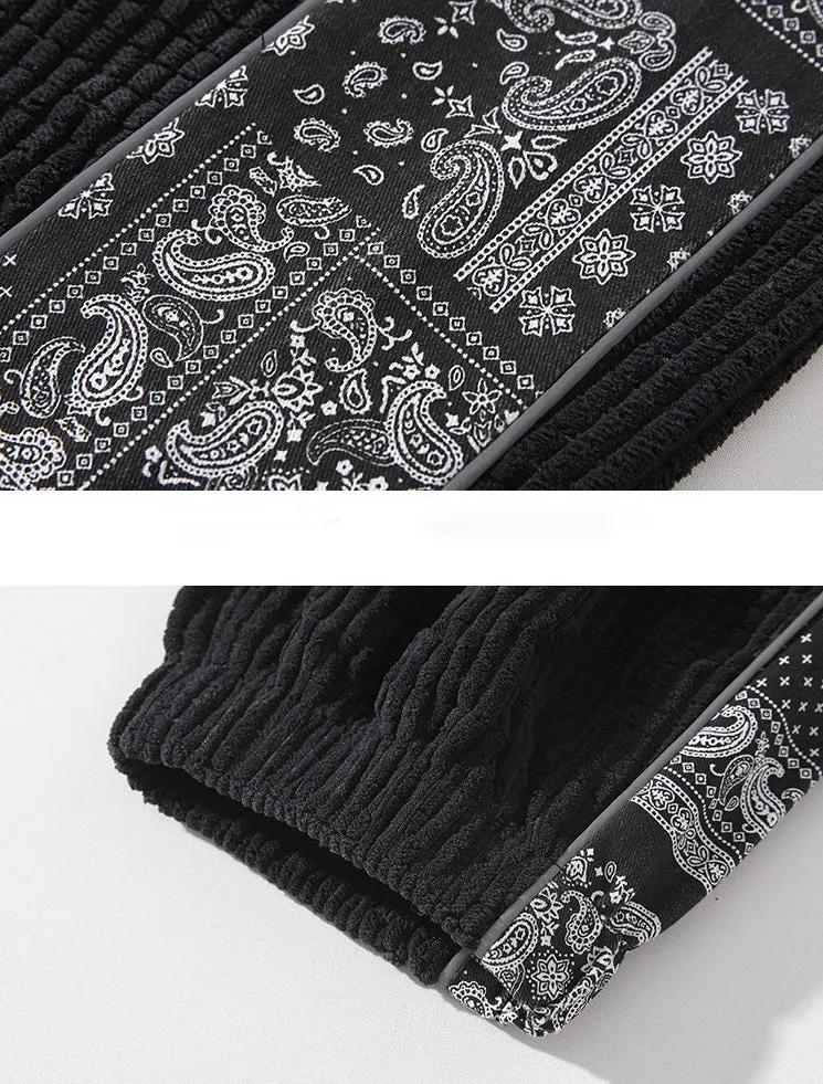 Corduroy Pants Paisley Stitch Pants