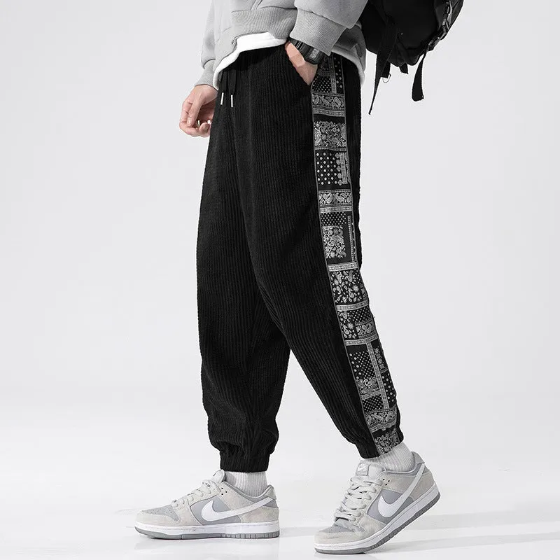 Corduroy Pants Paisley Stitch Pants