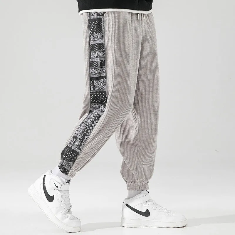 Corduroy Pants Paisley Stitch Pants