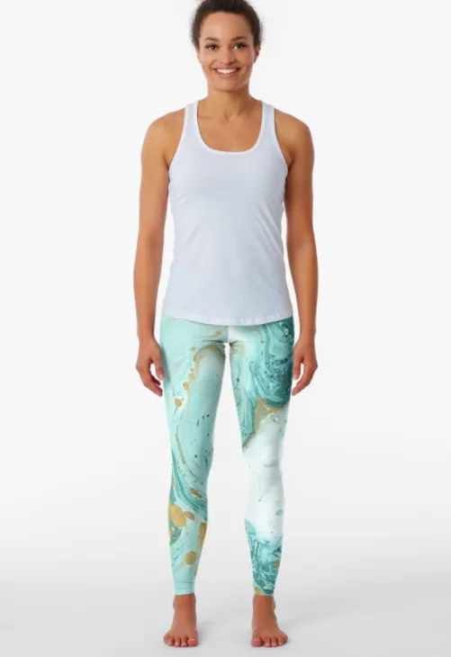 Cowgirl Kim Blue Lagoon Leggings - Medium ONLY