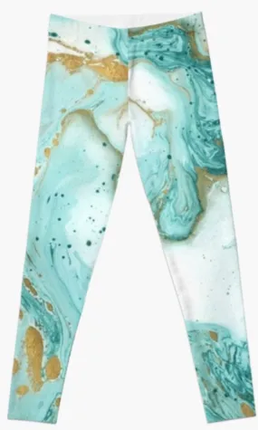 Cowgirl Kim Blue Lagoon Leggings - Medium ONLY