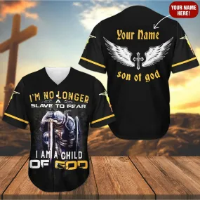 Cross Angel Wings Baseball Jersey - Child Of God Custom Baseball Jersey Shirt For Men Women