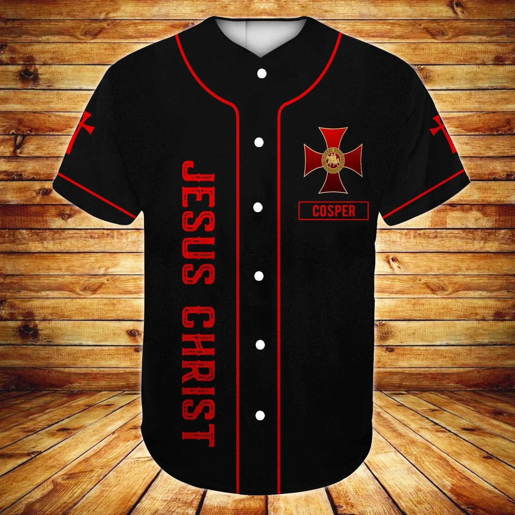 Cross Baseball Jersey - Way Maker Miracle Worker Promise Keeper Custom Baseball Jersey
