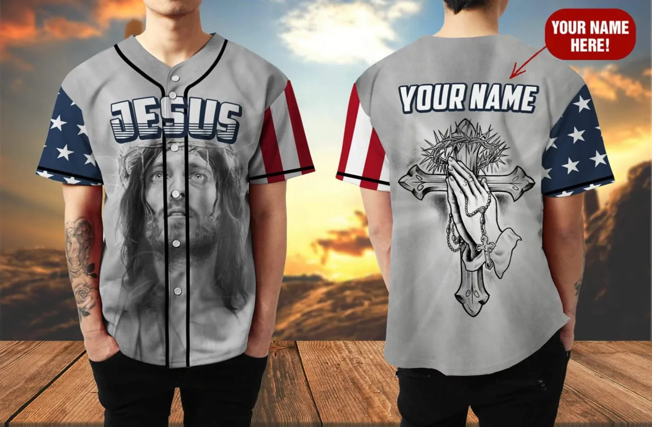 Cross, Christ, Pray Baseball Jersey - The Savior Custom Baseball Jersey Shirt For Men Women