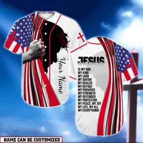 Cross Flag Baseball Jersey - Jesus Is My Everything Custom Baseball Jersey Shirt