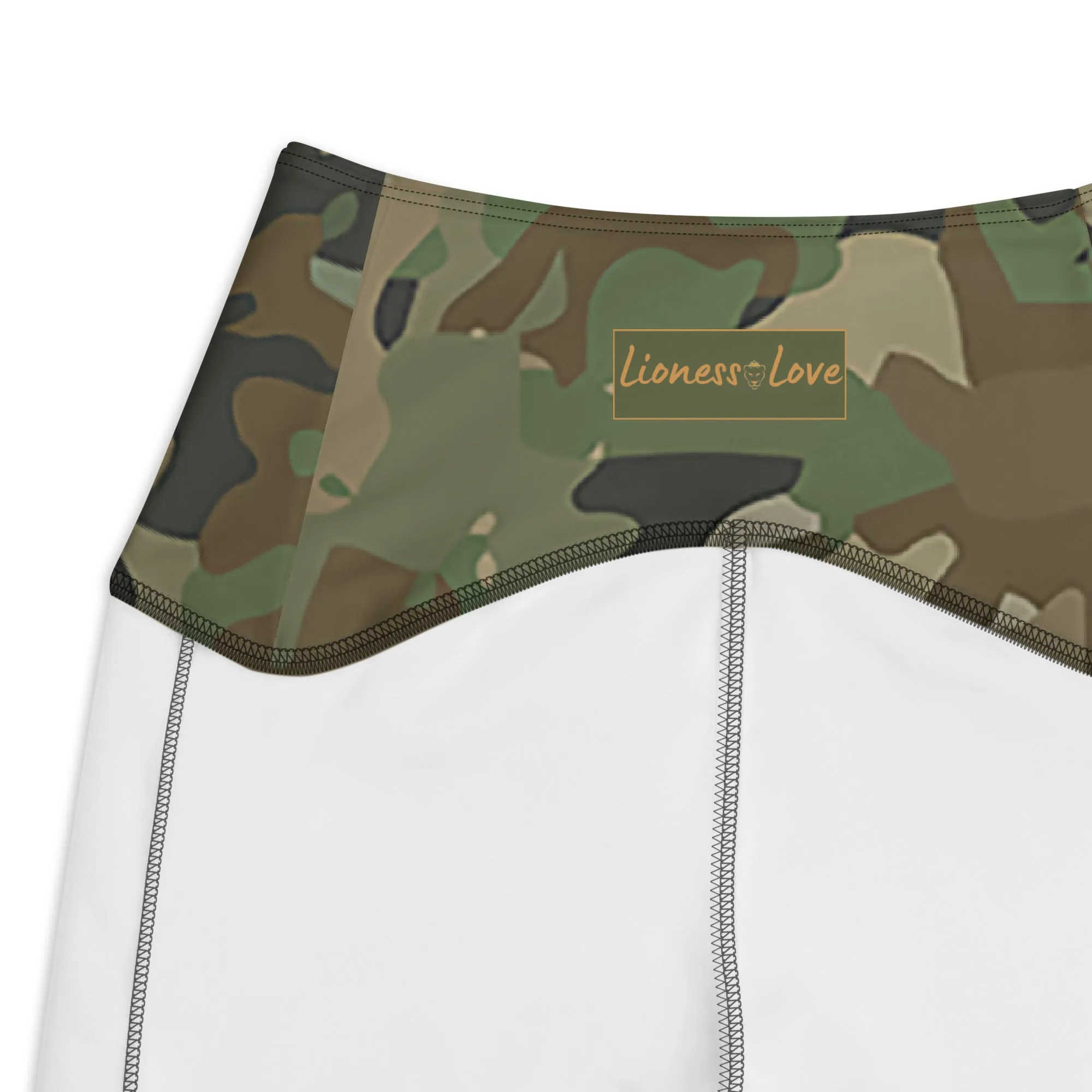 Crossover Camo Leggings with Pockets, Stylish & Functional, lioness-love