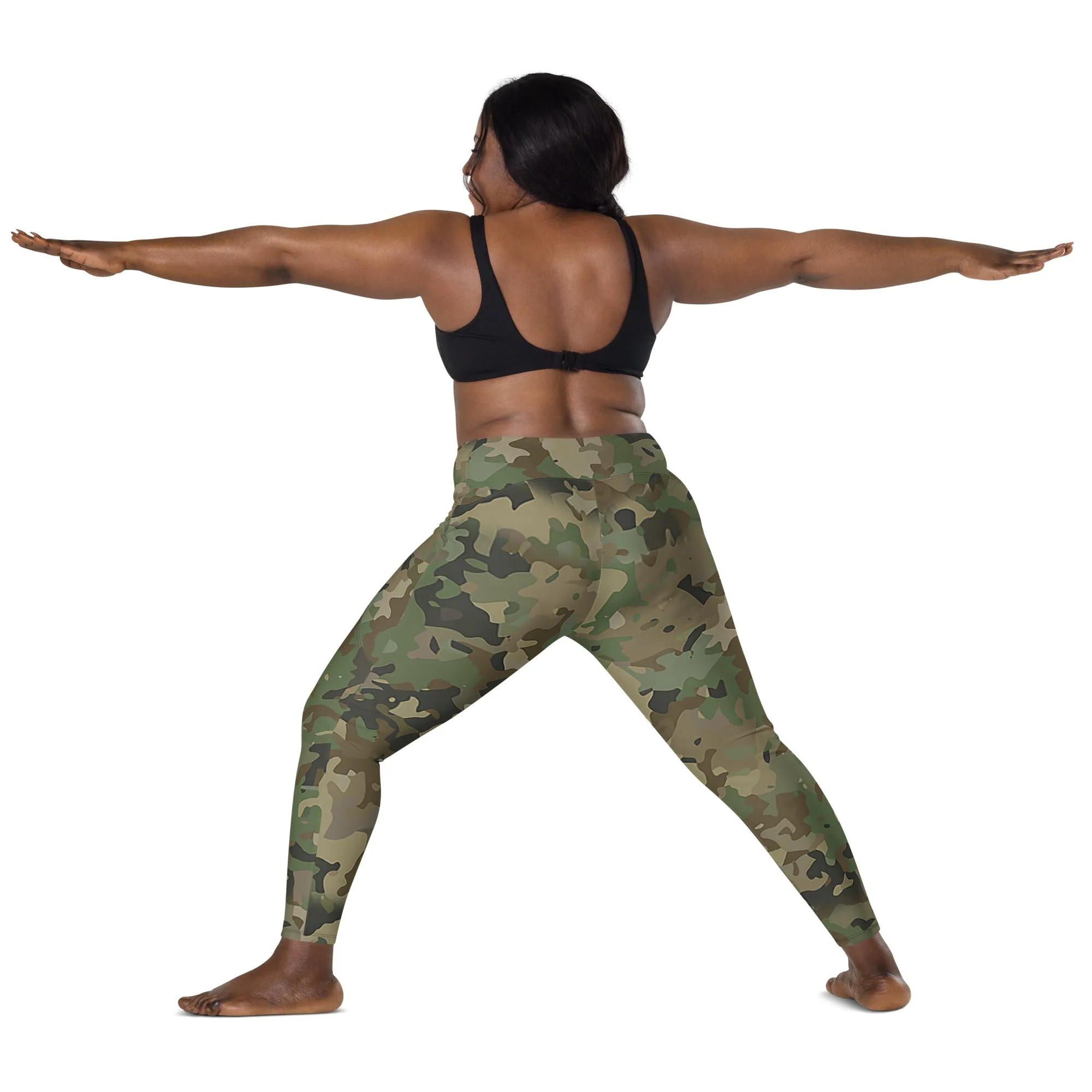 Crossover Camo Leggings with Pockets, Stylish & Functional, lioness-love